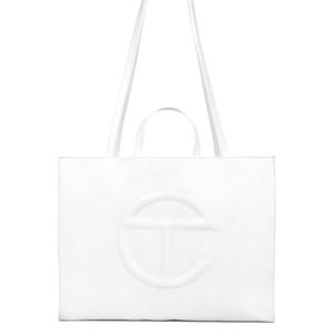 White telfar medium shopping bag